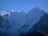Montte Bianco - Bettex di vista della Montte Bianco massiccia