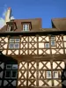 Moulins - Facade of a half-timbered house in the old town