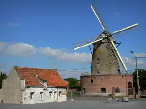 Moulins de Flandre - Moulin Blanc (moulin à vent) à Saint-Amand-les-Eaux 