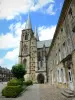 Mouzon - Abdijkerk Notre-Dame en de gevels van de stad