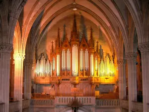 Mulhouse - Binnen in de kerk Saint-Etienne (orgel)