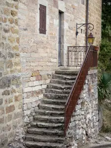 Najac - Trappen stenen huis