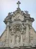 Nevers - Chapelle Sainte-Marie (vestige du couvent de la Visitation) : détail de la façade baroque