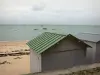 Noirmoutiereiland - Cabanas, strand Ladies (zand strand), boten op de zee (Ocean Atlantic)