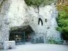 Notre-Dame d'Aiguebelle Abbey - Replica of the grotto of Lourdes, with its statue of the Virgin