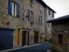 Oingt - Strasse und Häuser aus Stein des mittelalterlichen Dorfes, im Pays des Pierres Dorées ( Pays Beaujolais)