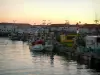 Oléron island - La Cotinière port: boats and trawlers in the fishing port