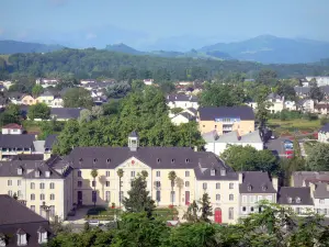 Oloron-Sainte-Marie - Ver las fachadas de la ciudad y de la vegetación de los alrededores de Bellevue Drive