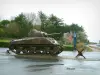 Omaha Beach - Landing site: tank near the Omaha Beach memorial museum in Saint-Laurent-sur-Mer