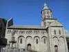 Orcival basilica - Romanesque Basilica Notre-Dame and its octagonal tower with two floors