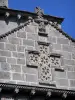 Orcival basilica - Facade of the Romanesque Basilica Notre-Dame