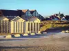 Ouistreham - Beach huts and houses of the seaside resort