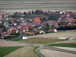 Paesaggi della Marne - Case in un villaggio circondato da campi