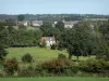Paisagens da Normandia - Pastagens, casas e árvores