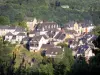 Paisajes de la Corrèze - Ver sobre los tejados de las casas Aubazine