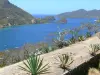 Paisajes de Guadalupe - Los Saintes vista desde el jardín exótico de Fort Napoleón