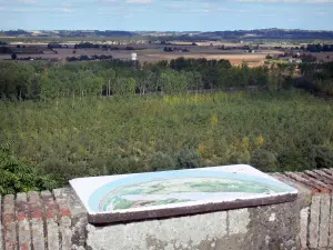 Paisajes de Tarn-et-Garonne - Un Auvillar, el punto de vista (la ubicación del antiguo castillo) con vistas al valle del Garona