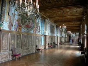 Palace of Fontainebleau - Interior of  the Palace of Fontainebleau: State Apartments: François I Gallery