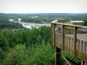 Panorama du Bec d'Allier - Belvédère de Marzy avec vue sur le site naturel de la confluence de la Loire et de l'Allier