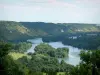 Panoramic view from the Deux-Amants coast - View of river Seine and its green banks (Seine valley) from the Deux-Amants viewpoint