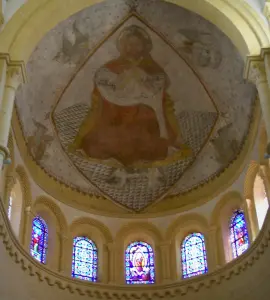 Paray-le-Monial - In de Basiliek van het Heilig Hart (Romaans): fresco