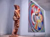 Paris Modern Art museum - Robert Delaunay's canva and sculpture of Ossip Zadkine