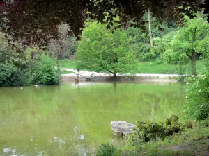 Park Montsouris - Meer, omgeven door groen