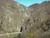 Parque Natural Regional dos Montes d'Ardèche - Estrada pequena montanha