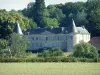 Paysages du Berry - Champ, arbres, château et forêt