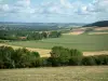 Paysages du Pas-de-Calais intérieur - Champs, arbres, maisons, forêts et nuages dans le ciel (Parc Naturel Régional des Caps et Marais d'Opale)