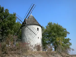 Paysages de Gascogne - Moulin de Rochegude (moulin à vent), sur la commune de Saint-Clar