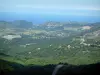 Paysages du littoral Corse - Du col de Teghime, vue sur la côte et la mer