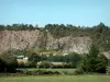 Paysages de Normandie - Parois rocheuses, arbres et pâturages