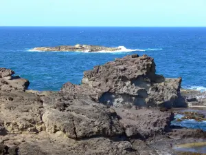 Penisola della Caravelle - Nature Reserve Caravelle costa rocciosa e l'Oceano Atlantico