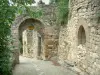 Penne - Village Gate (casa di campagna contro gli Albigesi) con un palo della luce