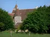 Perche Regional Nature Park - Lormarin manor, trees and meadow; in the town of Nocé