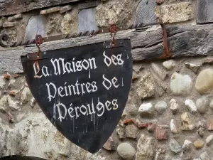 Pérouges - Sign on the painters' house 