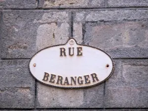 Pézenas - Panel of the Béranger street