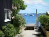 Piraillan - Cabanes pueblo de ostras adornado con vistas a la bahía de Arcachón