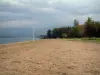 Playa de Excenevex - Playa de arena, parque, bosque y el lago Léman