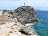 Pointe des Châteaux - Vue sur la Grand-Croix perchée au sommet du morne Pavillon