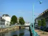 Pont-Audemer - River Risle en gevels van de stad