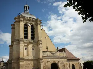 Pontoise - Bell tower and facade of the Notre-Dame church