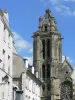 Pontoise - Torre y rosetón de la catedral de Saint-Maclou