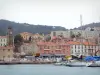 Port-Vendres - Torre del Reloj, el puerto deportivo y las fachadas de la ciudad
