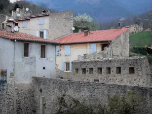 Prats-de-Mollo-la-Preste - Fachadas de casas en la ciudad amurallada