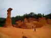 Provençal colorado - Fées chimneys, ochre sand and trees (former ochre careers of Rustrel)