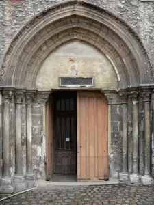 Provins - Portal of the former Hôtel-Dieu (old hospital, former palace of the countess of Blois and Champagne)