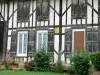 Puellemontier - Façade à pans de bois d'une maison du village ; dans le Pays du Der