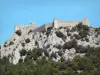 Puilaurens castle - Cathar fortress perched on a rocky outcrop